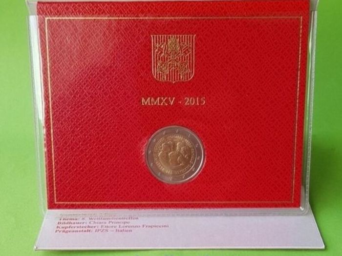 Vatican 2015 year Brilliant Uncirculated Commemorative 2 Euro coin.