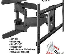 TV Wall Mount Bracket Tilt Swivel 40" - 85" TV