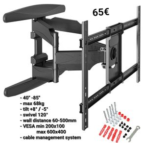 TV Wall Mount Bracket Tilt Swivel 40" - 85" TV