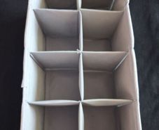 Brand New Livarno Living Canvas Multi-Purpose Collapsible Folding Multi Compartments Storage - 1 Large Compartment - Up To 8 Compartments - Approx Size - 28.5cm x 14cm x 13cm