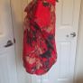 Gallery Red Floral Chiffon Blouse UK 12 Boho Occasion Floaty Top EU40 Image 3