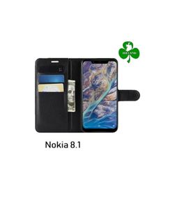 For  Nokia 8.1 Wallet Leather Case Flip Book Cover Pouch with Card Pocket