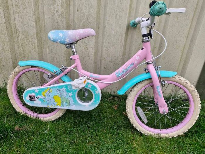 16" unicorn girls bike