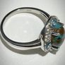 Sterling silver 925 ring with Sierra Nevada Turquoise, Swiss Blue Topaz and Natural Zircon (Sz:S) Image 9