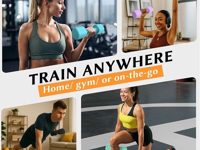 Adjustable Dumbbells Set, 1kg/2kg/3kg/4kg/5kg Dumbbell Pair, 4-in-1 and 5-in-1 Weights Dumbbells Set Women Men, Free Weights for Home Gym, Workout Hand Weights for Strength Training