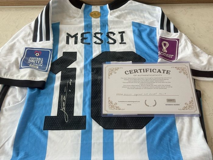 Lionel Messi Signed Argentina Qatar 2022 World Cup Final Winners Shirt Plus COA