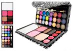 Makeup Palette - 33 Colors Make Up Set - Cosmetic Wallet Case - SILVER