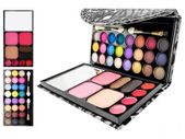 Makeup Palette - 33 Colors Make Up Set - Cosmetic Wallet Case - SILVER
