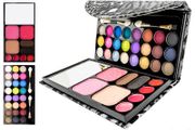 Makeup Palette - 33 Colors Make Up Set - Cosmetic Wallet Case - SILVER
