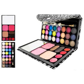 Makeup Palette - 33 Colors Make Up Set - Cosmetic Wallet Case - SILVER