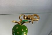 Joan Rivers Green Apple Keychain