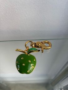 Joan Rivers Green Apple Keychain