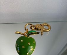 Joan Rivers Green Apple Keychain