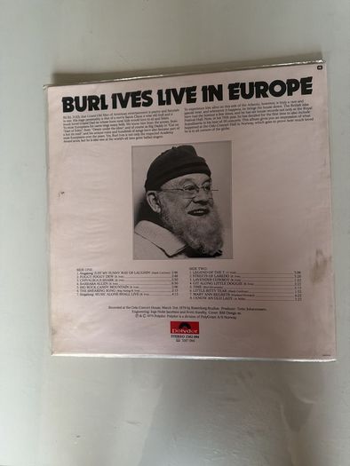 vinyl burl ives live in Europe