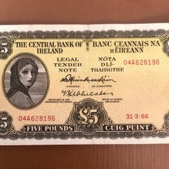 Irish Five Pound Lavery Note