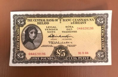Irish Five Pound Lavery Note