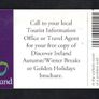 1997 Ireland 10 unit Irish tourist board Board Failte (Gemplus GEM1) Call Card Used. Telecom Eireann card number 1183 Image 3