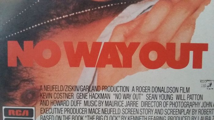 No Way Out VHS Pal Video Tape (Very Rare And Collectable VHS Film)
