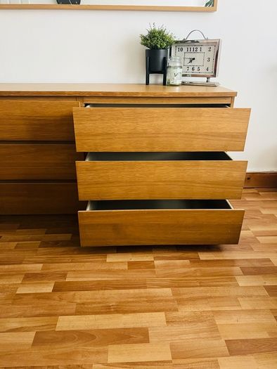 Ikea Malm dresser chest - Oak Finish