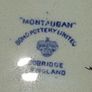 Antique Soho Pottery "Montauban" Blue Basket-Weave Image 4