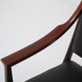 Vintage Rosewood and Black Leather Armchair by Karl Erik Ekselius for JOC Vetlanda, 1960s Image 6