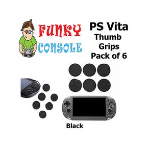 PS Vita 1000 2000 Silicone Analog Thumb Stick Grips Caps Black PSP