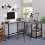 _Corner Desk, L-Shaped Computer Table, Study Table, with Storage Shelf, for Home Office, Easy Assembly, Industrial Style Image 3
