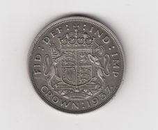 1937 G.B. Crown 50% silver coin (no. 499)