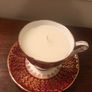 Vintage tea cup and saucer candle Image 3