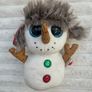 Ty Beanie Boo Buttons the Snowman approx. 6" Plush Dirty Please see photos Image 6