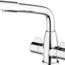 Kitchen Sink Mixer Tap Swivel Spout Twin Handles Durable Monobloc Image 4