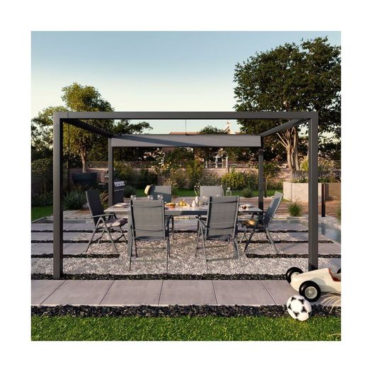 Pergola 3.5 x 2.6 with awning     very strong and thick only one left big discount  with manual awning the best offert. Will buy.