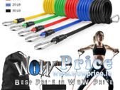 11Pcs Resistance Bands Set Pull Rope Gym Home Fitness Workout Crossfit Yoga Tube