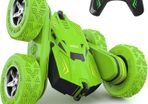 Stunt Car Toy, Direct Charge Remote Control Car with 2 Sided 360 Rotation for Boy Kids Girl, Green
