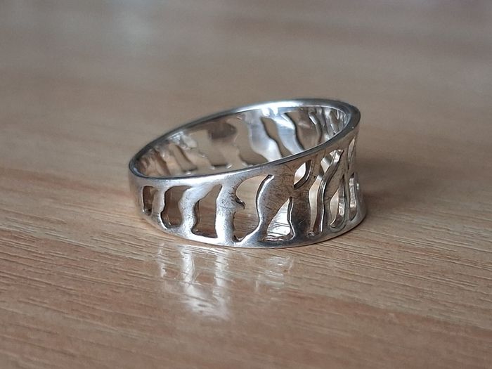 Silver ring size P