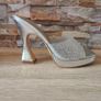 Silver embellished heel sandals, size 6 Image 5