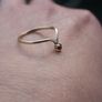 Red Stone 9ct Yellow Gold Ladies Ring 0,9g Image 4