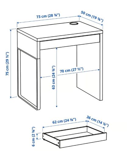 White desk