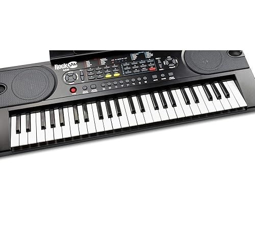 49 Key Keyboard Piano with Power Supply, Sheet Music Stand, Piano Note Stickers & Simply Piano Lessons