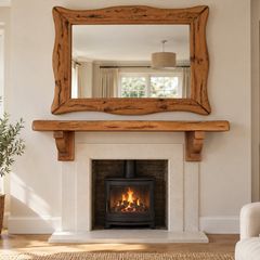 Custom Natural Wood Mantlepiece