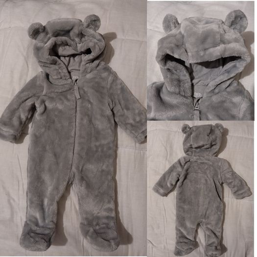Warm cosy Hooded pramsuit all in one