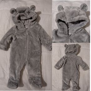 Warm cosy Hooded pramsuit all in one