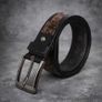 Premium Handcrafted Genuine Leather Belt Embossed Vintage Design Formal & Casual Wear Image 3