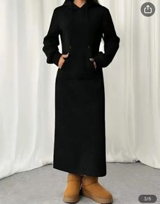 Hooded maxi dress