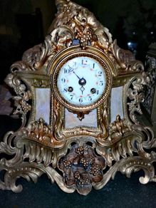 1850 French gilded mantel clock