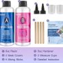 Resin Crystal Clear Kit -16oz /474ml Casting Resin for Jewellery DIY Art Resin Coating Easy Cast Epoxy, with Instructions/Bonus Sticks/Graduated Cups/Beak Cover/Dropper/Gloves Image 3