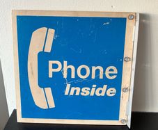 Vintage Phone Inside 30 X 30cm Sign