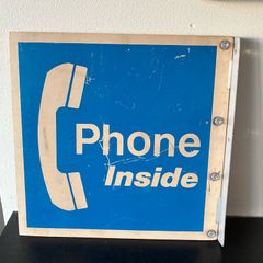 Vintage Phone Inside 30 X 30cm Sign