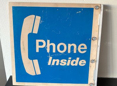 Vintage Phone Inside 30 X 30cm Sign