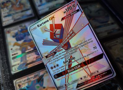 Kartana GX ! Full Art ! Shiny Ultra Rare ! from Hidden Fates Set ! 2019 ! Pokemon Card !